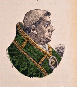 Retrato del Papa Julio II (Giulio II), 1898 (grabado con coloración posterior)